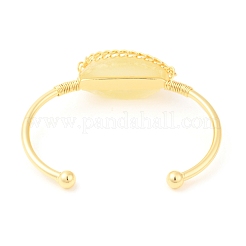 Natural Lemon Quartz Horse Eye Wrapped Cuff Bangle&nbsp;G-D458-02G-02-RS
