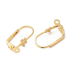 Brass Leverback Earring Findings&nbsp;KK-P340-21G
