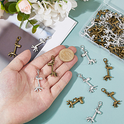 60Pcs 2 Style Alloy Pendant Decorations&nbsp;HJEW-FH00169