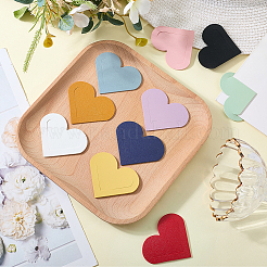 10Pcs 10 Colors PU Leather Heart Corner Protectors&nbsp;AJEW-CL0001-18
