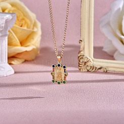 10Pcs Rack Plating Brass Micro Pave Cubic Zirconia Pendants&nbsp;KK-SZ0001-83