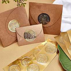Plastic Self Adhesive Gold Foil Embossed Stickers&nbsp;DIY-WH0163-70O