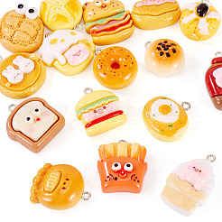 3Sets 48Pcs Opaque Resin Pendants&nbsp;RESI-TA0004-75