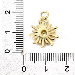 Sun Brass Micro Pave Cubic Zirconia Pendants&nbsp;KK-C134-11G-05