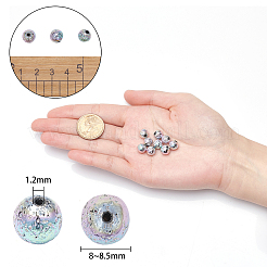 Electroplated Natural Lava Rock Beads&nbsp;G-NB0001-93