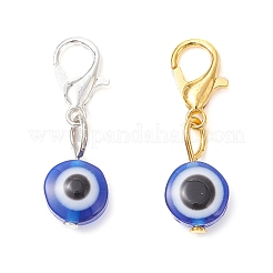 2Pcs 2 Colors Resin Evil Eye Pendant Decorations&nbsp;HJEW-JM03937