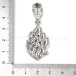 Brass Micro Pave Cubic Zirconia Pendants&nbsp;KK-R224-11P
