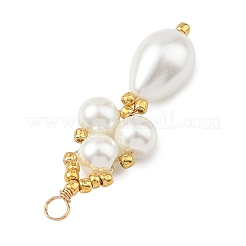 Dyed Glass Pearl Pendants&nbsp;PALLOY-MZ01374