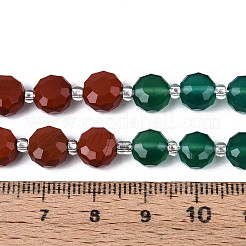 Natural Red Agate & Green Agate & Red Jasper Beads Strands&nbsp;G-T144-19B-01