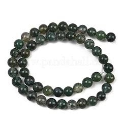 Natural Moss Agate Beads Strands&nbsp;G-F453-8mm