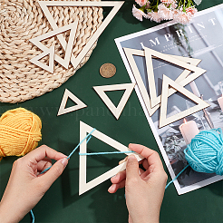 2 Sets Triangle Wood Hoop Rings Macrame for DIY Craft Making&nbsp;DIY-BC0009-97