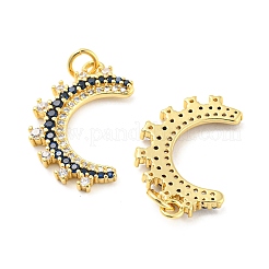 Rack Plating Brass Micro Pave Cubic Zirconia Pendants&nbsp;KK-F861-05G