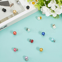 56Pcs 14 Colors Imitation Pearl Brooch&nbsp;BUTT-SC0001-03