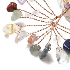 Natural Mixed Stone Chips Tree of Life Decorations&nbsp;DJEW-Z007-02Q