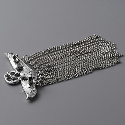 Alloy Eagle Wing with Pentagram Brooch Pin&nbsp;JEWB-WH0030-13C-P