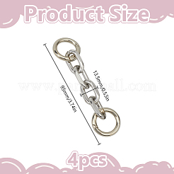 4Pcs Aluminum Cable Chain Bag Extension Chains&nbsp;DIY-DR0002-59D