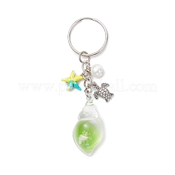 Alloy Acrylic Shell Shape Keychains&nbsp;KEYC-JKC01322-02