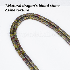 2 Strands Natural Dragon Blood Jasper Beads Strands&nbsp;G-GO0001-44
