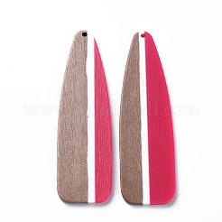 Opaque Resin & Walnut Wood Big Pendants&nbsp;RESI-T035-40C