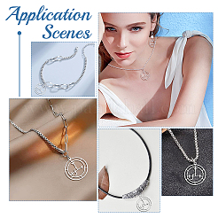 10Pcs 2 Colors 304 Stainless Steel Sigil of Lilith Pendants&nbsp;STAS-UN0043-88