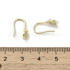 Brass Micro Pave Cubic Zirconia Earring Hooks&nbsp;KK-C048-13A-G