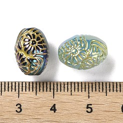 Golden Metal Enlaced Opaque Acrylic Beads&nbsp;OACR-H040-07