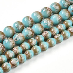 Baking Paint Glass Beads Strands&nbsp;X-DGLA-N008-10mm-05