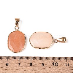 Natural Pink Aventurine Pendants&nbsp;G-N349-04G-G