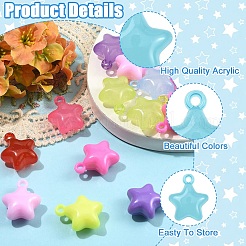 60Pcs 2 Styles Acrylic Pendants&nbsp;MACR-YW0004-75