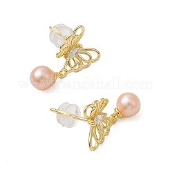 Natural Pearl Ear Studs&nbsp;EJEW-P286-49G