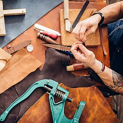 Leather Grinding Trimming Round Flat Stick/Vegetable Tanned&nbsp;TOOL-NB0001-33