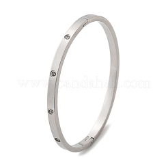 304 Stainless Steel Rhinestone Bangles for Women&nbsp;BJEW-Z092-05P