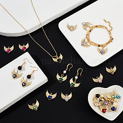 30Pcs 15 Colors Alloy Rhinestone Pendants&nbsp;FIND-GA0003-29