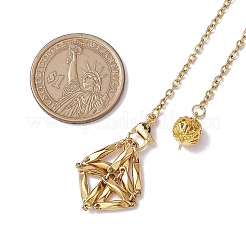 3Pcs 3 Styles 304 Stainless Steel Chain Macrame Pouch Empty Stone Holder Dowsing Pendulums&nbsp;HJEW-JM02325-01