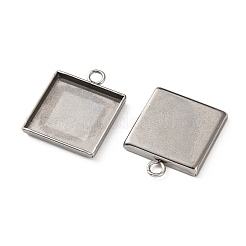 304 Stainless Steel Pendant Cabochon Settings&nbsp;STAS-Z201-02P-04