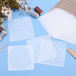 18Pcs PET Embroidery Template&nbsp;DIY-ME0003-65