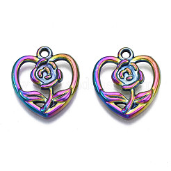 Rack Plating Rainbow Color Alloy Pendants&nbsp;PALLOY-S180-322