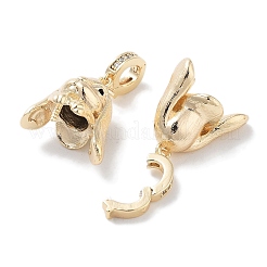 Brass Micro Pave Cubic Zirconia Pendant Bails&nbsp;KK-C077-10G