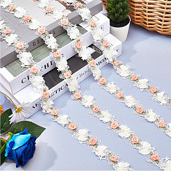 3 Yards Embroidery Flower Polyester Lace Trim&nbsp;OCOR-GF0002-54