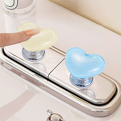 5Pcs 5 Colors Plastic Heart Shaped Toilet Tank Button&nbsp;AJEW-TA0003-58