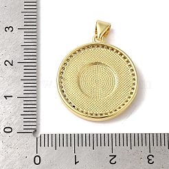 Brass Micro Pave Cubic Zirconia Pendants&nbsp;KK-K385-034G