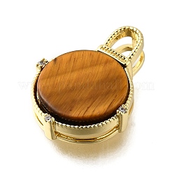 Brass Micro Pave Cubic Zirconia Pendants&nbsp;KK-S523-16G-A