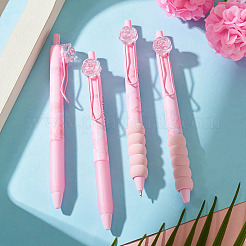 4Pcs Plastic Rose Flower Pen Sets&nbsp;OFST-TADJ0001-002C
