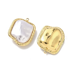304 Stainless Steel with ABS Plastic Pearl Pendants&nbsp;STAS-G371-01G-04