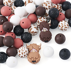 52Pcs Printed Silicone Focal Bead Sets&nbsp;SIL-TA0002-99