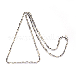 Tarnish Resistant 304 Stainless Steel Twisted Chain Curb Chain Necklaces&nbsp;NJEW-L416-04P