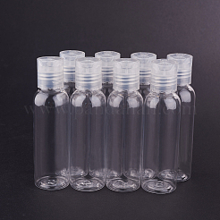60ml Transparent PET Refillable Plastic Disc Top Cap Bottles&nbsp;MRMJ-WH0037-05B