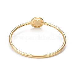 Rack Plating Brass Micro Pave Cubic Zirconia Bangles&nbsp;BJEW-E071-22G-01