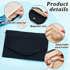 Polyester Envolope Travel Folding Clutch Bag&nbsp;ABAG-WH0035-030B