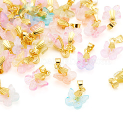 36Pcs 9 Colors Baking Paint Handmade Lampwork Pendants&nbsp;PALLOY-TA00157